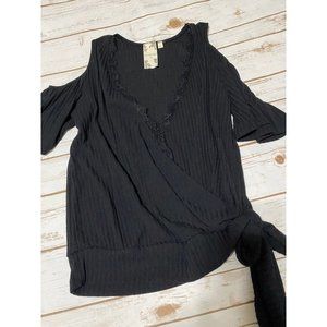 BLU PEPPER COLD SHOULDER BLOUSE MEDIUM